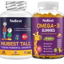 Nu Best Sche Bone Büyüme ve Beyin Büyümesi Uzun 10+ Bone Health Capsules ve Omega-3 Çocuklar ve Gençler için Gummies