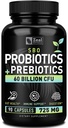 Probiyotikler ve prebiyotikler + SBO Probiyotikler (60 Milyar CFU | 90 Capsules) Asitofili Probiyotik w. Saccharomyces Boulardii, Bifidobacterium + Spore Probiyotik & Organik Sprod Prebiyotik Fiber