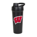 FANMATS NCAA 26 oz paslanmaz Steel Shaker Şişe - Leak-Resistant Flip-Top Lid | Sleek Takım Tasarımı | Yapılı-In Mix Ekran