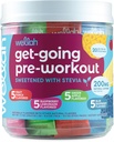 Wellah Get-Going Pre-Workout Diversity Pack (20 Stick Packs) - 200 mg Natural Caffeine, Stevia-Sweetized, Citrulline Malate ve L-Theanine, & 1000mg of Beta-Alanine