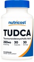 Nutricost Tudca 250 mg, 30 Capsules (Tauroursodeoxycholic Acid) - Gluten Free, Non-GMOMO