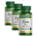 Nature’s Bounty Zinc 50mg Immune System, Skin, & Antioxidant Health Support Contributes to DNA Formation Vegetarian, Non-GMO, Gluten Free | 100 Caplets, 1 Serving Per Day for Daily Health (Pack of 3)