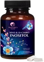 Myo-Inositol & D-Chiro Inositol 1025mg - 40:1 Ideal Ratio for Ovarian Support, Vegan Myo & D Chiro Supplement for Women's Natural Balance and Hormone Support, Vitamin B8, Non-GMO - 60 Capsules