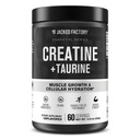 Jacked Factory Tinatine + Taurin - Monohidrat 5000 mg ile Taurin 2000 mg ile Kombinasyon - 60 Hizmet, Unflavored