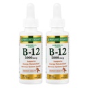Nature's Bounty B-12 5000 mcg Sublingual Liquid Energy Health, 2 Fl Oz (2 Bottles)