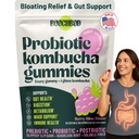 BoochBod - Probiotic Kombucha Gummy - Prebiotics, Probiotics, Postbiotics, Fiber Supplement, Slippery Elm, Dandelion Root, MCT Oil, for Bloating, Gut Health - Probiotics for Women and Men