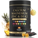 Calcium 1200 mg with Vitamin D3 Gummies, Calcium Citrate Supplements for Women & Men with Magnesium, Zinc, Vitamin D3 & K2, Potassium, Chews for Bone Strength & Muscle Support, Sugar Free, Vegan