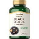 Piping Rock Black Seed Oil Softgel Capsules | 1000 mg | 120 Pills | Cold Pressed Supplement | Nigella Sativa | Note Free, Non-GMO, Gluten Free