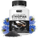 Purely Nutrient Ethiopian Black Seed Oil, Purely Ethiopian Black Seed Oil Capsules 4.64% Thymoquinone, Organic Cold Pressed Black Cumin Seed Oil Softgels, Non-GMO, Gluten-Free, 60 Softgels