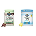 Garden of Life, Powder Protein Greens Chocolate Organic, 22 Ounce & Vegan Protein Powder - Raw Organic Meal Replacement Shakes - Vanilla - Pea Protein