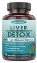 Milk Thistle Supplement for Liver Cleanse Detox & Repair, Liver Supplement with 450 mg Milk Thistle Extract (80% Silymarin) for Liver Support and Health, GMO-Free, 120 Veggie Capsules (60 Day-Supply)