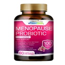 Menopause Support for Women – Hormone-Free Prebiotics & Probiotics 100 Billion CFU with Black Cohosh & Ashwagandha | Feminine Care, pH Balance, Vaginal Health, Hot Flashes, Night Sweats & Mood Swings