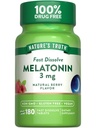 Nature's Truth Melatonin 3 mg Hızlı Dissolve Tabletler | 180 Count | Natural Berry Flavor | Vegan, Non-GMO & Gluten Free Supplement Supplement Supplement
