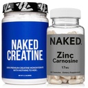 NAKED çinko Carnosine 17 mg (60 Capsules) + NAKED Pure Micronized Kretine Monohidrat 500g (100 Hizmet) – Vegan; Non-GMO; Gluten Free; Soy Free; Soy Free;