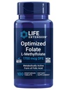 Life Extension Optimized Folate – L-tilfolate – Kalp ve Beyin Desteği, Sağlıklı Homosisteine Seviyeler – Non-GMO, Gluten-Free, Vegetarian – 1700 mcg DFE, 100 Vegetarian Tabletler