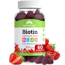 Kids Biotin Gummies for Hair Growth Support - Biotin 5000mcg Kids Hair Skin & Nails Gummies for Boys and Girls - Vegetarian Gluten Free Vitamin B7 - Hair Nails & Skin Vitamins (60 Count)