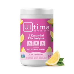 Ultima Replenisher Daily Electrolyte Toz İçecek Mix – Sugar Free – Pink Lemonade, 90 Hizmet - 6 Key Electrolytes ve Trace Minerals ile Hydration Toz – Keto Friendly, Vegan, Non-GMOMO