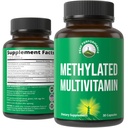Metilated Multivitamin + Metilated B Complex Supplement. Tritilglycine (TMG), L Metilfolate, Torch B12 + B1 + B2 + B6 Vitaminleri + Choline. Kadınlar ve Erkekler için MTHFR Supplement. Vegan Capsules