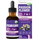 Passion Flower Extract Tincture for Sleep Support, Natural Herbal Formula with Valerian Root Chamomile Extract Support Sleep Soundly & Relaxation. High Bioavailability Supplement.2oz