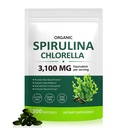 Tiuedu Spirulina Chlorella Softgels 300 Capsules, 17 in 1 Green Nutrient Mix Spirulina Chlorella Softgels,Rich in Plant Protein, Vitaminler, Chlorophyll, Easy to Take Softgel