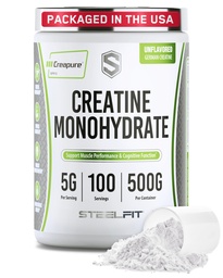SteelFit Tinapure Tinatine Monohidrat Toz, Unflavored - Alman Micronized Tinatine Toz for Men & Women - Gym Workout Nutritional Supplements for Muscle Gain, Brain Health & Strength Building