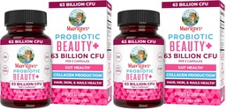 MaryRuth Organics Probiotic Beauty Capsules | Vegan Collagen Support | Anti Aging | Gut Health | Hair Skin and Nails Vitamins | Skin Care | Biotin | Non-GMO Project Verified | 60 Count (Pack of 2)