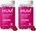 HUM Saç Güçlü - Saç Büyümesini Geliştirmek için Biotin ile Günlük Gummies - Fo Ti, Folic Acid, çinko, B12 & PABA, Kadınlar ve Erkekler için Sağlıklı Saç, Cilt ve Çiçeği Desteklemek için