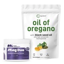 Micro Ingredients Mag Duo Magtein Magnesium L‑Threonate Powder & Oil of Oregano 150 Softgels 2 Pack | with Magnesium Glycinate for Calm, Sleep & Focus Support | 4X Strength Carvacrol + Black Seed Oil