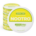 Nootro Caffeine Nootropic Pouches (Lemon Lime) - Enerji 50 mg Caffeine, 50 mg Alfa GPC, 50 mg L-Theanine with No Sugar and no Calories - 20 Pouches Per Can - 5 Pack