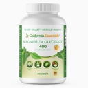 Magnesium Glycinate 400 - Chelated, High Absorption Magnesium for Muscle Relief, Bone & Heart Support -Vegan, Non-GMO, Gluten-Free 240 Tablets (Servings 120, Serving Size (2) 200mg Tablets)