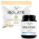 Kas Kre Kreşitine Monohidrat & Grass-Fed Whey Isolate Sche – 2lbt Tinaine + 5lb Vanilla Whey Isolate – Temiz Kas Büyüme ve Kurtarma Desteği