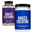NAKED Pure Micronized Tinatine Monohidrat 100 Hizmet + Pure L-Glutamine 240 Capsules Sche: Vegan, Non-GMO, Gluten Free. Mini to Muscle Breakdown & Protein Synthesis. Hiçbir şey Yapay Hiçbir Şey