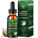 (2 Pack) Deniz Moss ile 1 Organik Soursop Ekstraksiyonu, Soursop Petrol Bitters Hücre Desteği ve Rejenerasyon için Tamamlar, Herbal Graviola Leaf Tincture, Immune Boost, Vegan, 1 Fl Oz