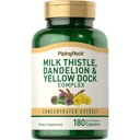 Piping Rock Süt Butle, Dandelion & Yellow Dock | 180 Capsules | Interd Extract Complex | Non-GMO, Gluten Free Supplement Supplement Supplement