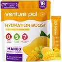 Venture Pal Sugar Free Electrolyte Toz Paketleri - Sıvı Günlük IV Hydration Packets | Elektrolytes 5 Vitamin ve 7 Electrolytes | Hua Friendly | Non-GMO | sertifikalı Vegan | 16 Sticks