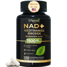 NAD Supplement 1500mg - Liposomal NAD+ Resveratrol - 120 Capsules