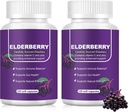 Elderberry - Gut Support, Elderberry Capsules, with Vitamin C for Digestive Balance, Immune Support -2 Pcs