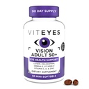 Viteyes Vision for Ages 50 Plus for Eye Health, Vision Support, Aging Eyes, Lutein, Zeaxanthin, Omega-3, çinko, C vitamini, Vitaminler D, Vitaminler E, Eye Doktor Güvendi, ABD'de Üretilen 90 Ct