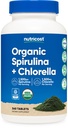 Nutricost Organic Spirulina + Chlorella (3.000 mg) 360 Tablet - USDA Organik, 1.500 mg Spirulina, 1.500 mg Chlorella, Vegan, GMO-Free, Gluten-Free, 60 Hizmetler