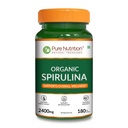 Saf Beslenme Organik Spirulina 2400 mg hizmet başına | 180 Veg Tabletler | Spirulina Toz Organik Tabletler | Sağlıklı Skin & Boost Immunity | Non GMO