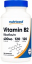 Nutricost Vitamin B2 (Riboflavin) 400 mg, 120 Capsules - Gluten Free, Non-GMO