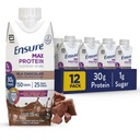 Max protein Shake | Süt Çikolatası | İçmeye Hazır | Kas Sağlığı için 30g Protein | 1g Sugar, 4g Fiber | 11 fl oz, 12 Pack