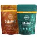Primal Kretine Toz + Collagen Toz Paket | 2Pack | Muscle Recovery, Strength, and Performance| Unflavored, 30 Her Şeye Hizmet Ediyor