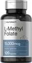 Horbäach L Torchfolate 15000 mcg | 120 Capsules | 15mg Medeniyet | 5MT | Non-GMO, Gluten Free Supplement Supplement Supplement