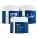 Opti+ Bone & Joint Health Sche - Vitamin D3 K2, rTG Omega-3 & Vitamin C Supplement Kit | Ortak Wellness & Collagen Production * | 3 Ürün Günlük Destek Paketi