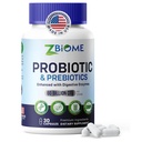 Erkekler ve Kadınlar için prebiyotikler ve Probiyotikler - 10 Strains ile 60 Milyar CFU - Immune, Gut Health, Digestive Support, Constipation,Diarrhea, Gas & Bloating - 30ct