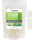 XPRS Nutra Vegan Size 000 Empty Capsules - 100 Count Clear Empty Vegan Capsules - Vegetarian Pill - DIY Vegetable Capsule Filling - Veggie Caps Pills