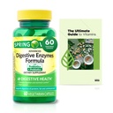 Sprin Val-Ley Advanced Formula Digestive Enzymes Vegetarian Capsules for Digestive Health, 60 Count, 2 Months Supply + Exclusive Vtmx Vitamin Guide (2 Items)