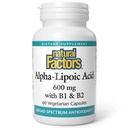 Doğal Faktörler Alfa-Lipoic Asit + B 600 mg, 60 Capsules