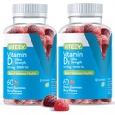 Yetişkinler ve gençler için Viteey Vitamin D3 Gummies - 5.000 IU, 12506, Ultra Güçlü - Ortak & Kas Sağlığı, Immune Boost - Chewable Vitamin D Gummies - Vegetarian, Gelatin Free - Tasty Berry Flavored